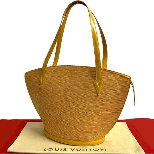 LOUIS VUITTON Shoulder Bag leather yellow Epi Saint Jacques Poignier Long