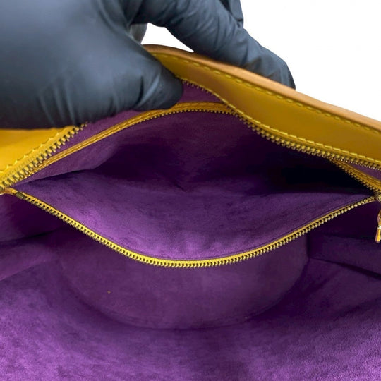 LOUIS VUITTON Shoulder Bag leather yellow Epi Saint Jacques Poignier Long