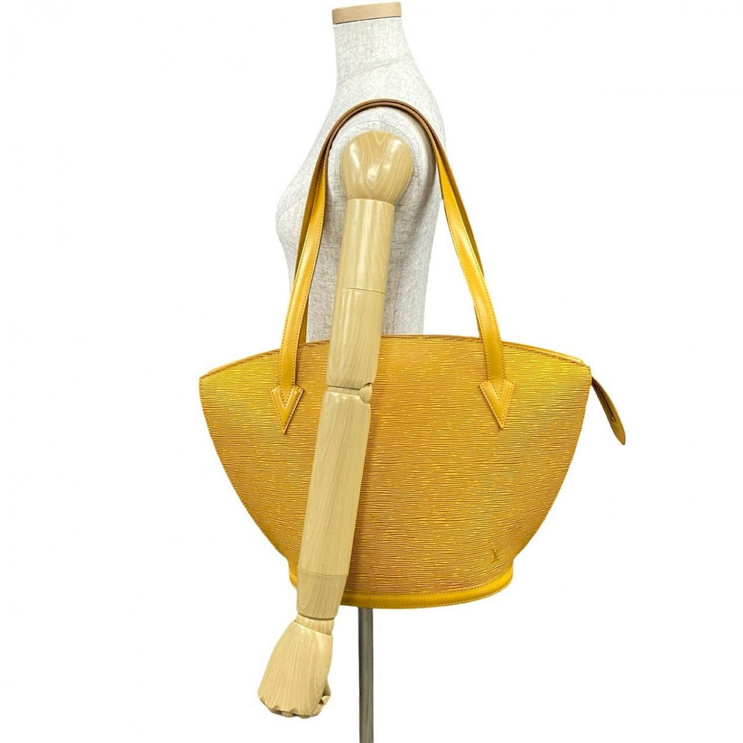 LOUIS VUITTON Shoulder Bag leather yellow Epi Saint Jacques Poignier Long