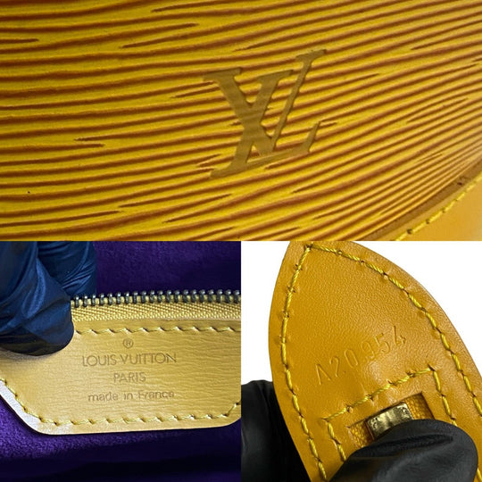 LOUIS VUITTON Shoulder Bag leather yellow Epi Saint Jacques Poignier Long
