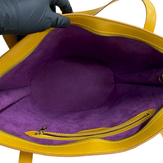 LOUIS VUITTON Shoulder Bag leather yellow Epi Saint Jacques Poignier Long