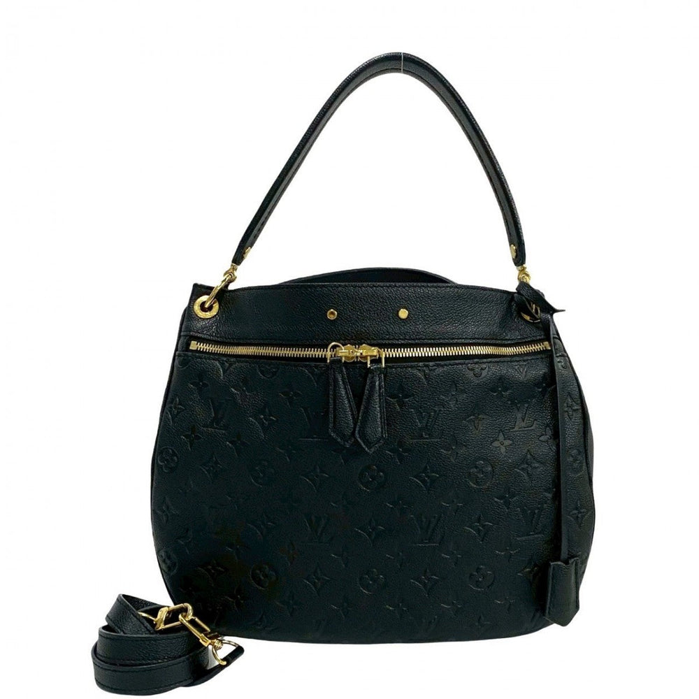 LOUIS VUITTON Shoulder Bag leather black Monogram Ann Platt Spontini