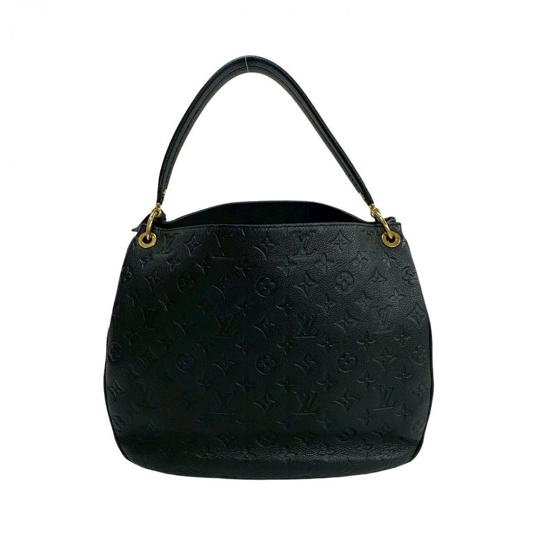 LOUIS VUITTON Shoulder Bag leather black Monogram Ann Platt Spontini
