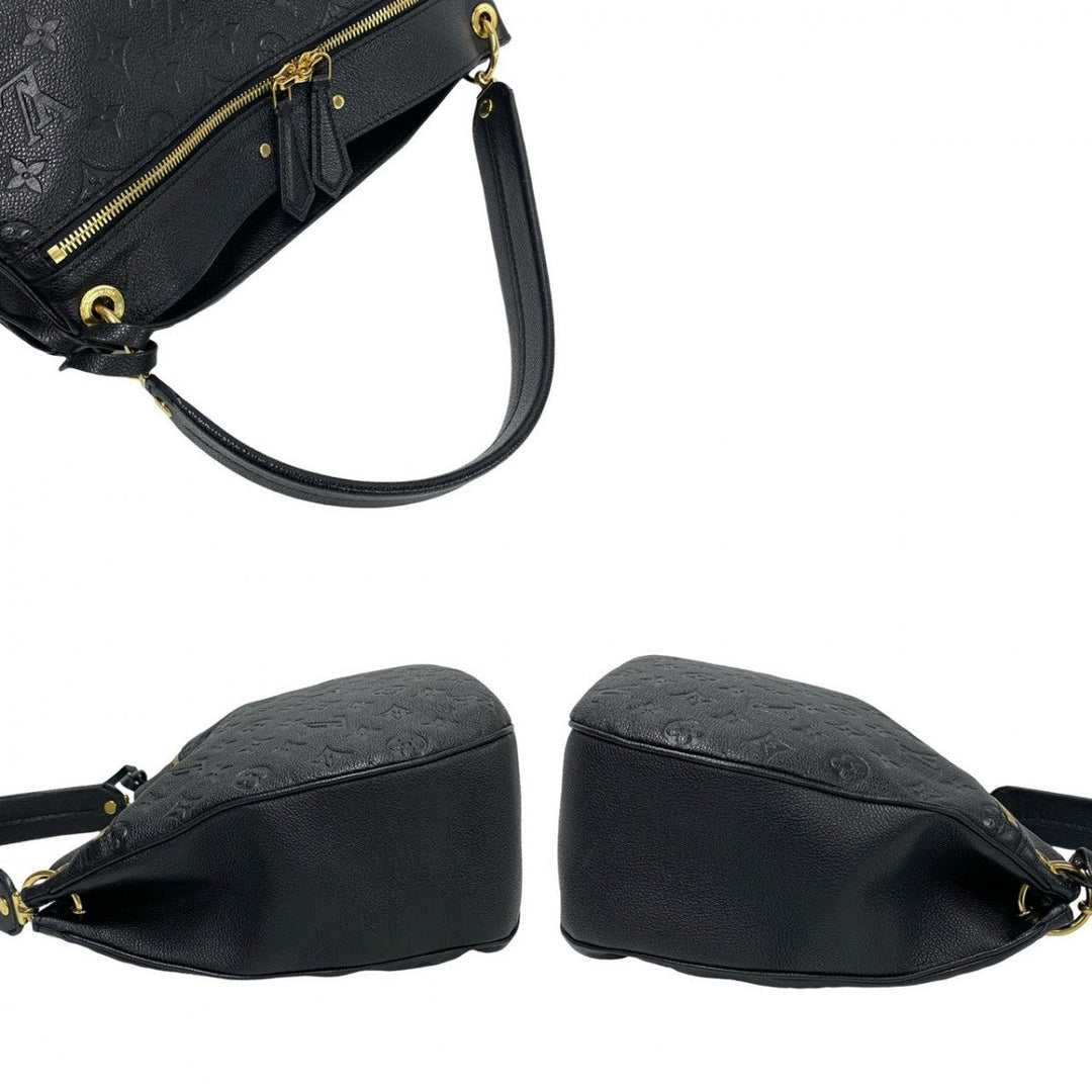 LOUIS VUITTON Shoulder Bag leather black Monogram Ann Platt Spontini