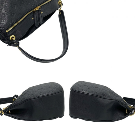 LOUIS VUITTON Shoulder Bag leather black Monogram Ann Platt Spontini