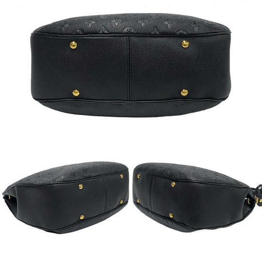 LOUIS VUITTON Shoulder Bag leather black Monogram Ann Platt Spontini