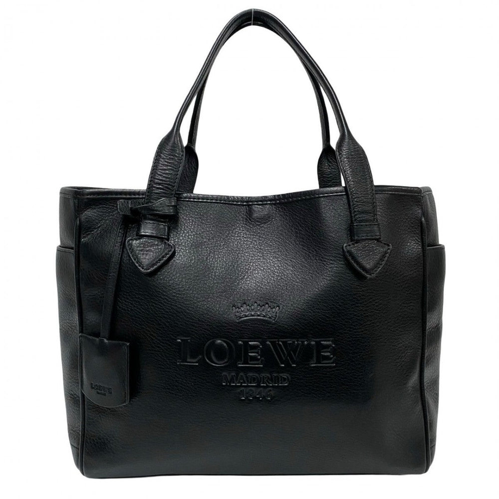 LOEWE Handbag leather black Heritage