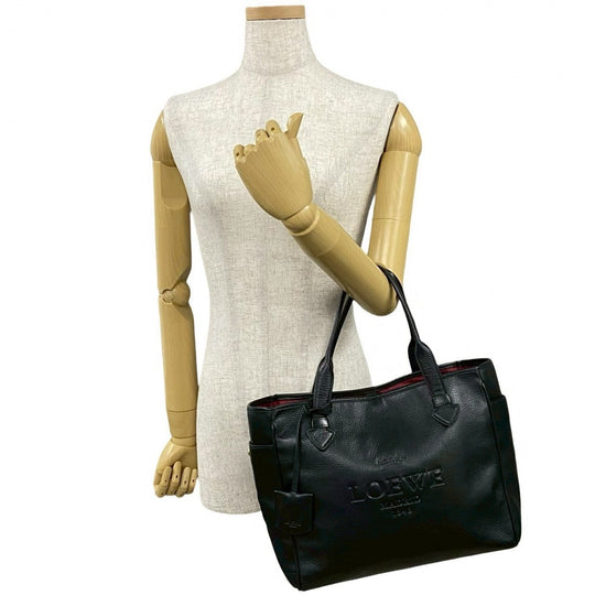 LOEWE Handbag leather black Heritage