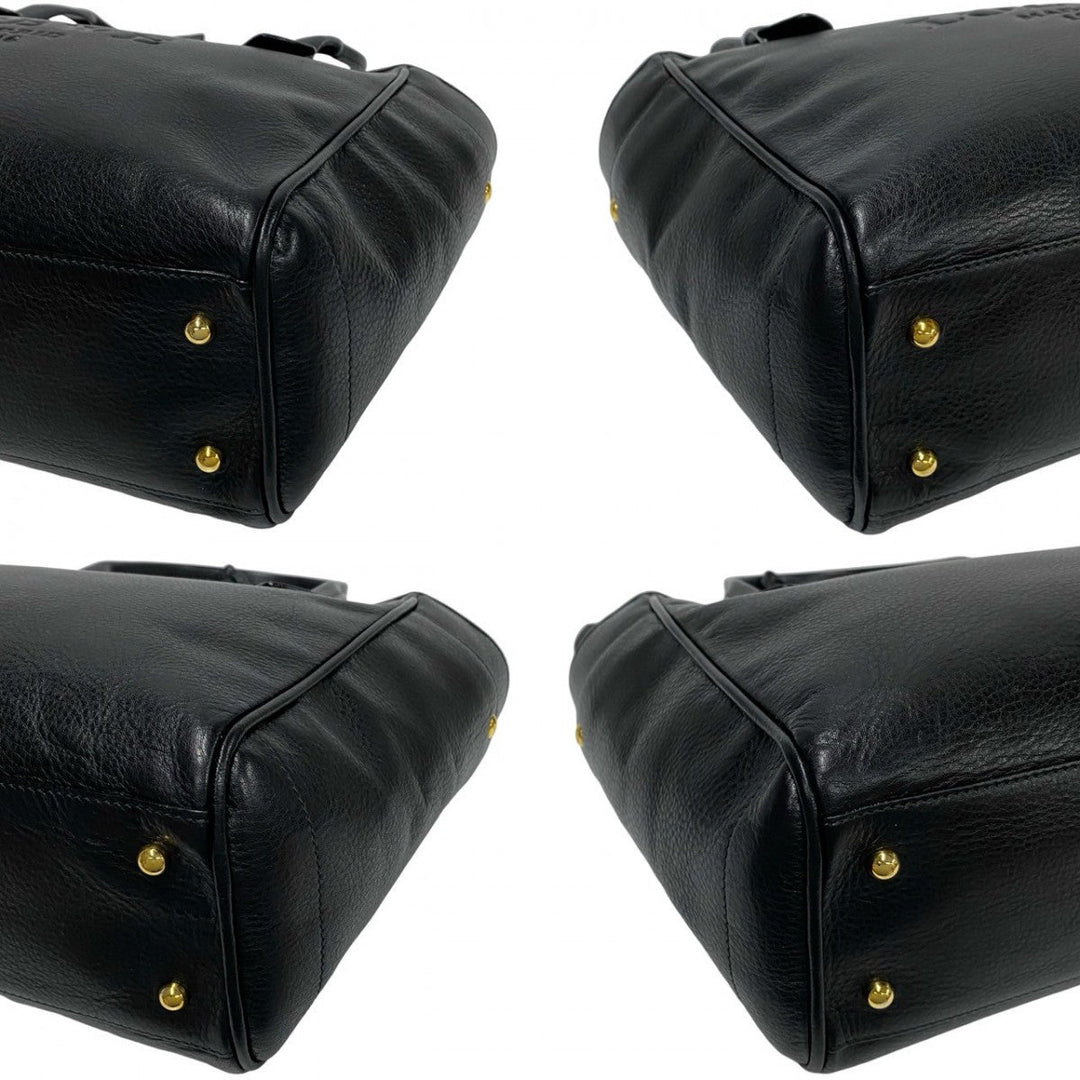 LOEWE Handbag leather black Heritage