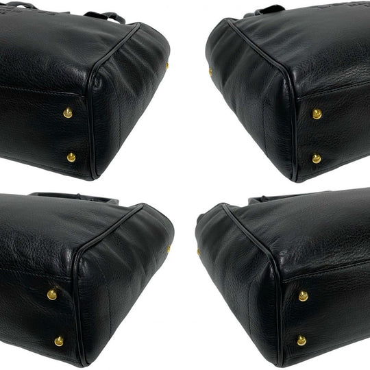 LOEWE Handbag leather black Heritage