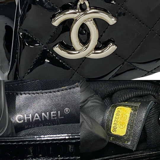 CHANEL Handbag Patent leather black Matrasse