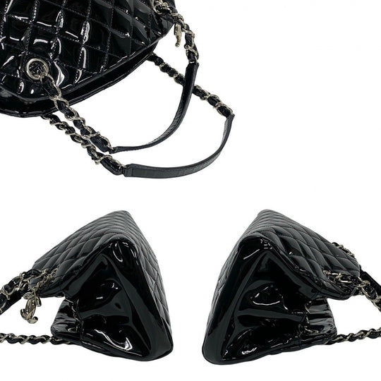 CHANEL Handbag Patent leather black Matrasse