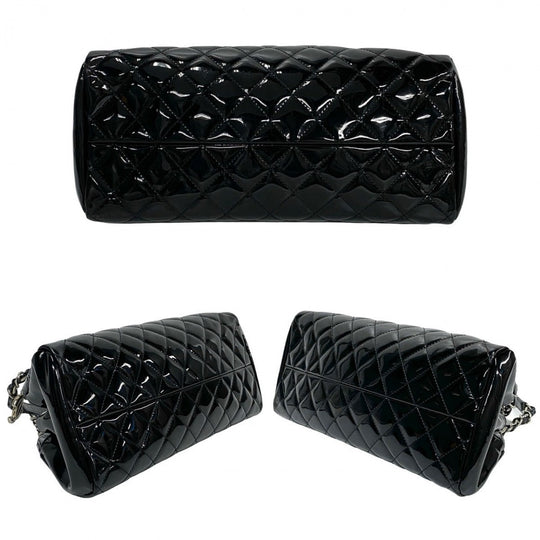 CHANEL Handbag Patent leather black Matrasse