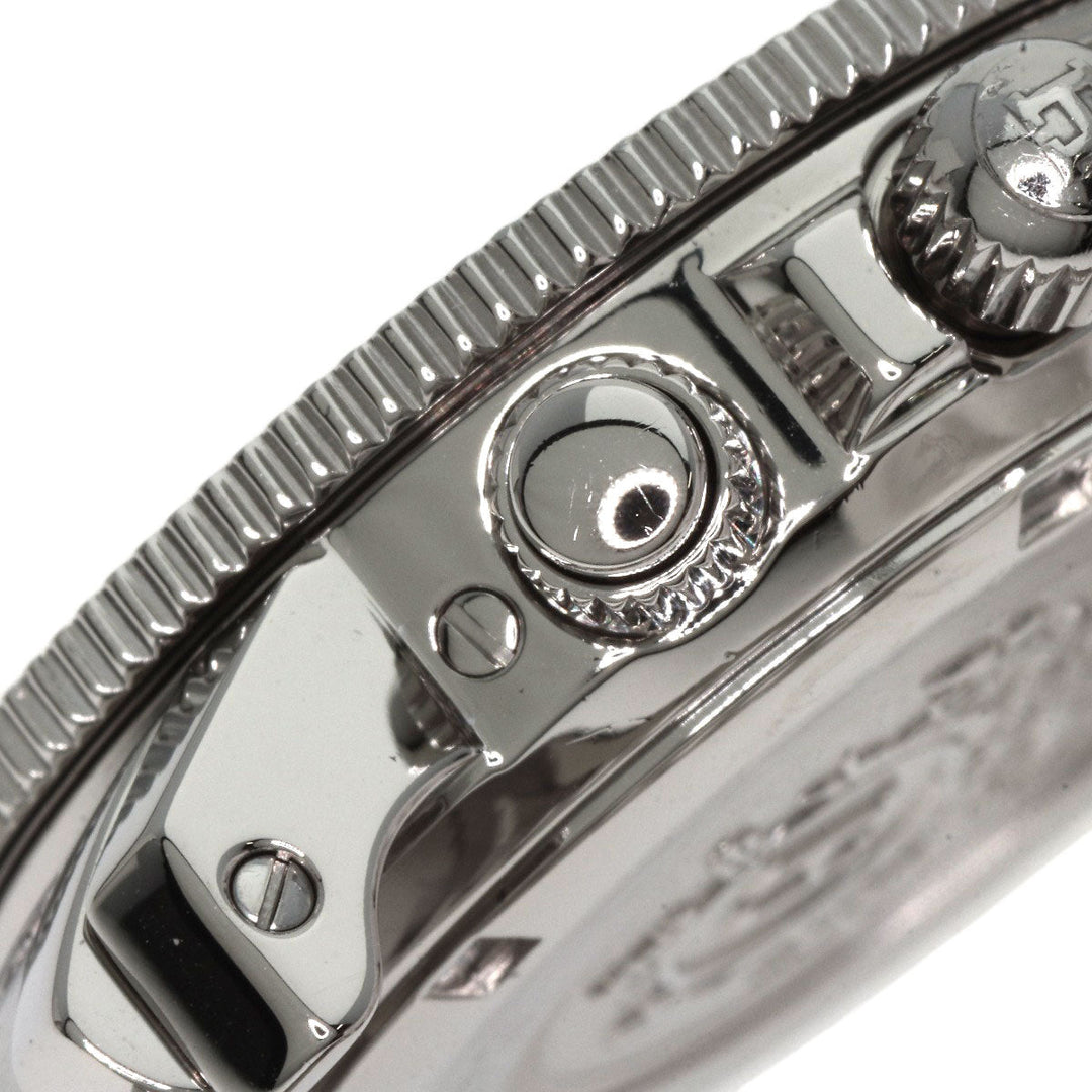 HERMES Watches Quartz CL2.310 Stainless Steel , Stainless Steel Silver Clipper Diver Chronograph black dial Women Used Authentic