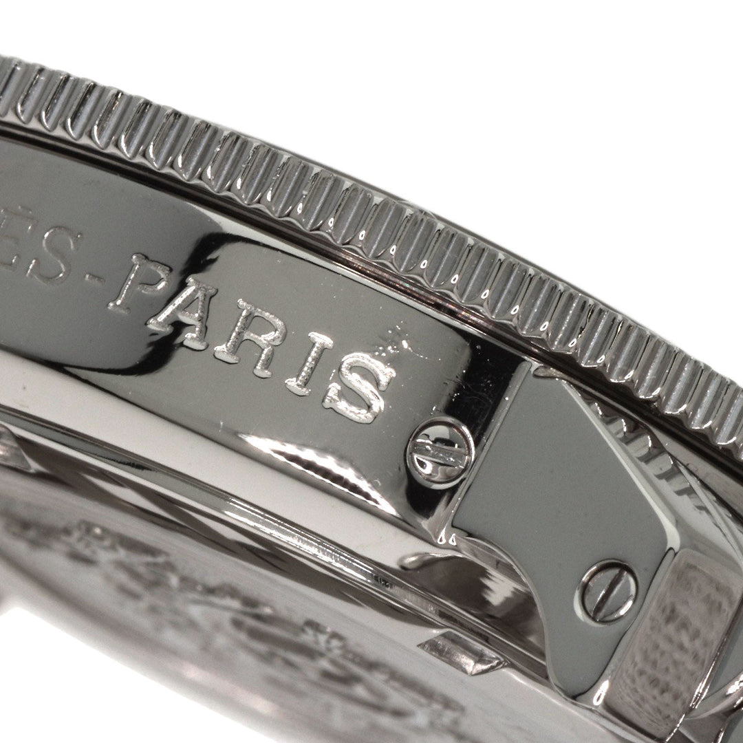 HERMES Watches Quartz CL2.310 Stainless Steel , Stainless Steel Silver Clipper Diver Chronograph black dial Women Used Authentic