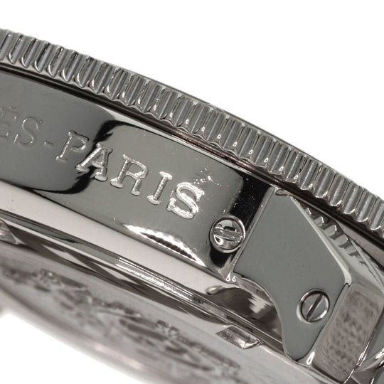 HERMES Watches Quartz CL2.310 Stainless Steel , Stainless Steel Silver Clipper Diver Chronograph black dial Women Used Authentic