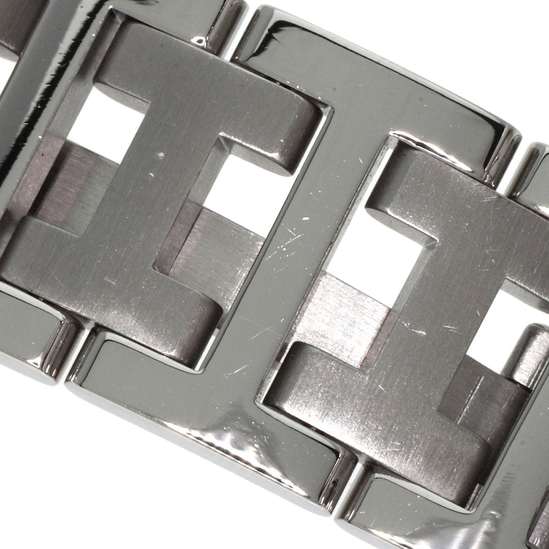 HERMES Watches Quartz CL2.310 Stainless Steel , Stainless Steel Silver Clipper Diver Chronograph black dial Women Used Authentic
