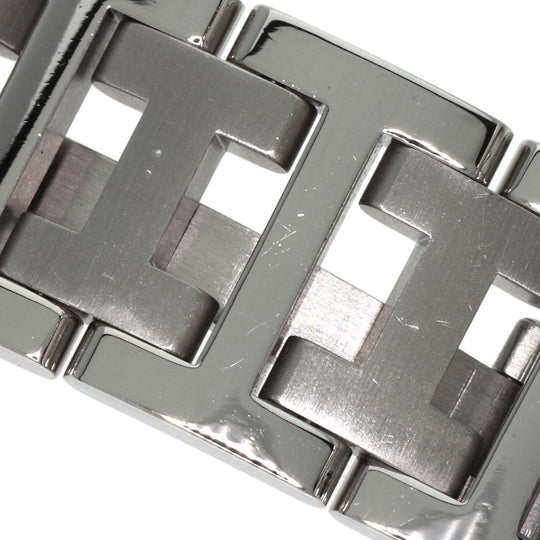 HERMES Watches Quartz CL2.310 Stainless Steel , Stainless Steel Silver Clipper Diver Chronograph black dial Women Used Authentic