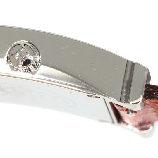 HERMES Watches Quartz HH1.230 Stainless Steel, Leather Silver H Watch Bezel Diamond White shell dial Women Used Authentic