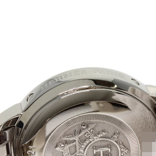 HERMES Watches Quartz CP1.221 Stainless Steel , SSxPGP gold Clipper Classic White shell dial Women Used Authentic