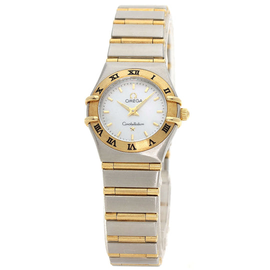OMEGA Watches Quartz 1262.70 Stainless Steel , SSxK18YG gold Constellation Mini White shell dial Women Used Authentic