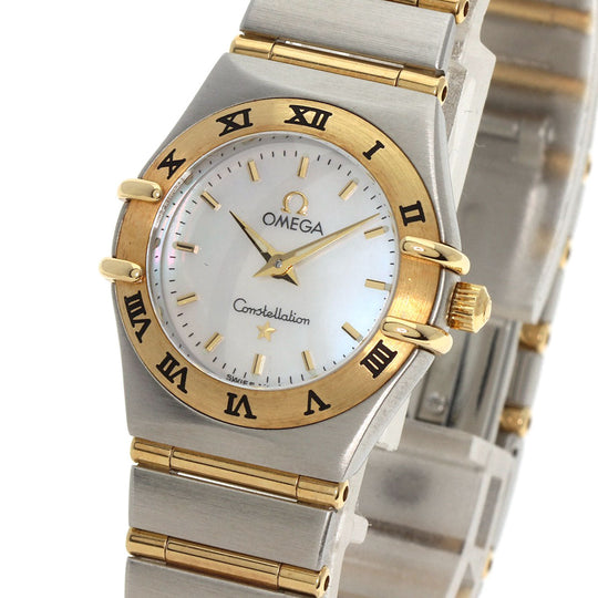 OMEGA Watches Quartz 1262.70 Stainless Steel , SSxK18YG gold Constellation Mini White shell dial Women Used Authentic