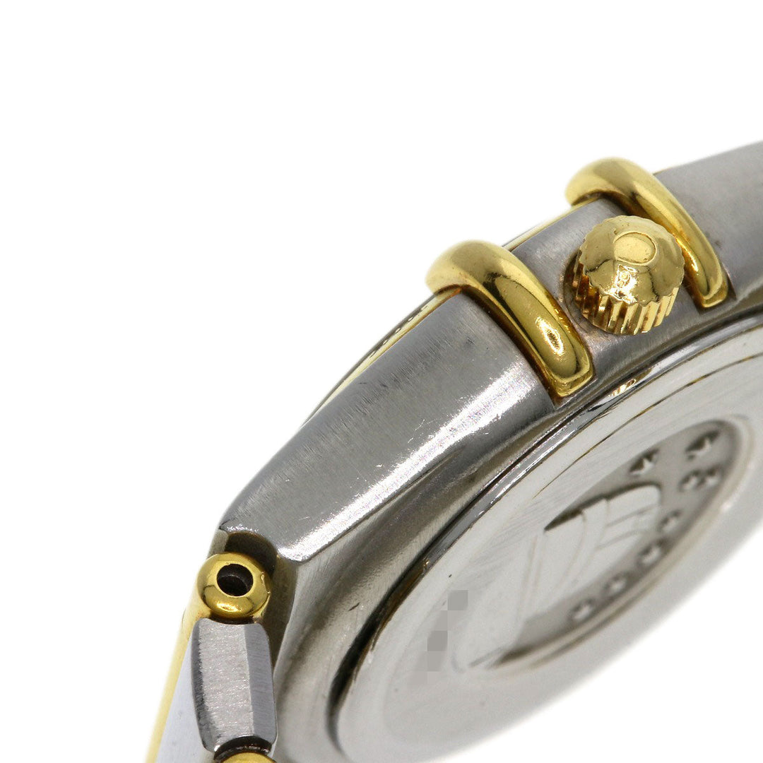OMEGA Watches Quartz 1262.75 Stainless Steel , SSxK18YG Silver Constellation Mini 12P Diamond White shell dial Women Used Authentic