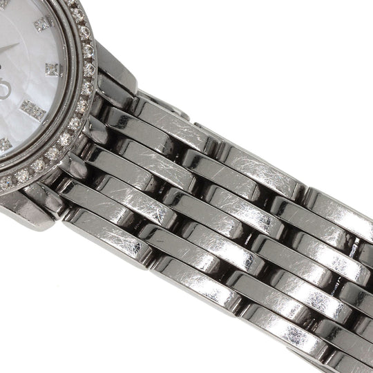 OMEGA Watches Quartz 4575.75 Stainless Steel, Stainless Steel, Diamond Silver De Ville Prestige Diamond White shell dial Women Used Authentic
