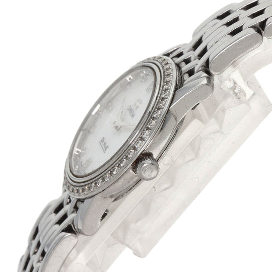 OMEGA Watches Quartz 4575.75 Stainless Steel, Stainless Steel, Diamond Silver De Ville Prestige Diamond White shell dial Women Used Authentic