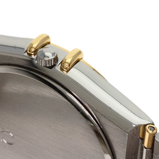 OMEGA Watches Quartz Stainless Steel, SSxK18YG, Diamond gold Constellation Day Date Diamond Bezel gold dial mens Used Authentic