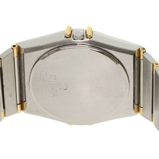 OMEGA Watches Quartz Stainless Steel, SSxK18YG, Diamond gold Constellation Day Date Diamond Bezel gold dial mens Used Authentic