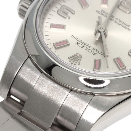ROLEX Watches Mechanical Automatic 176200 Stainless Steel , Stainless Steel Silver Oyster Perpetual 26 Silver dial Women Used Authentic