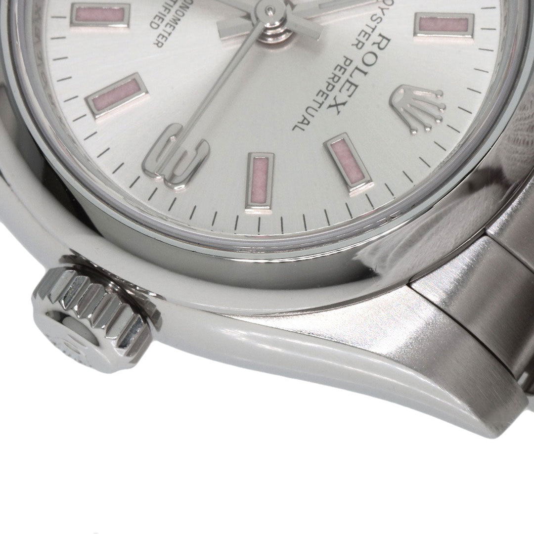 ROLEX Watches Mechanical Automatic 176200 Stainless Steel , Stainless Steel Silver Oyster Perpetual 26 Silver dial Women Used Authentic