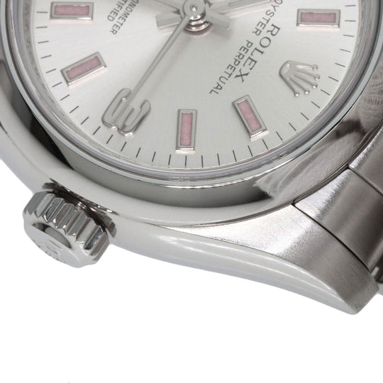 ROLEX Watches Mechanical Automatic 176200 Stainless Steel , Stainless Steel Silver Oyster Perpetual 26 Silver dial Women Used Authentic