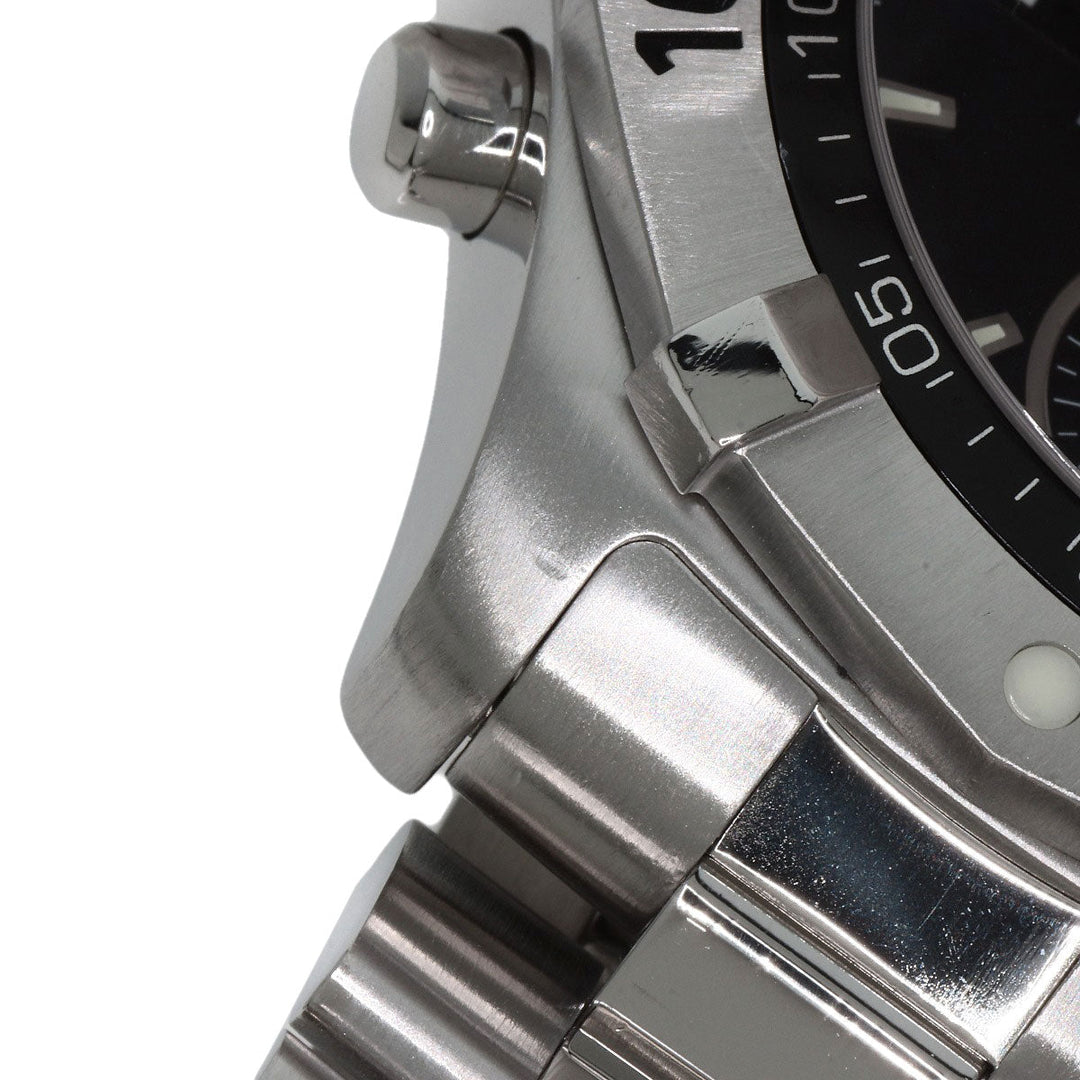 TAG HEUER Watches Mechanical Automatic CAF2110 Stainless Steel Silver Aqua Racer Chronograph black dial