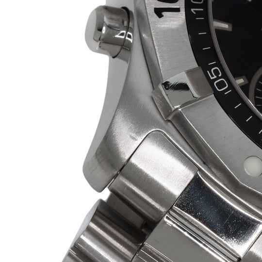 TAG HEUER Watches Mechanical Automatic CAF2110 Stainless Steel Silver Aqua Racer Chronograph black dial