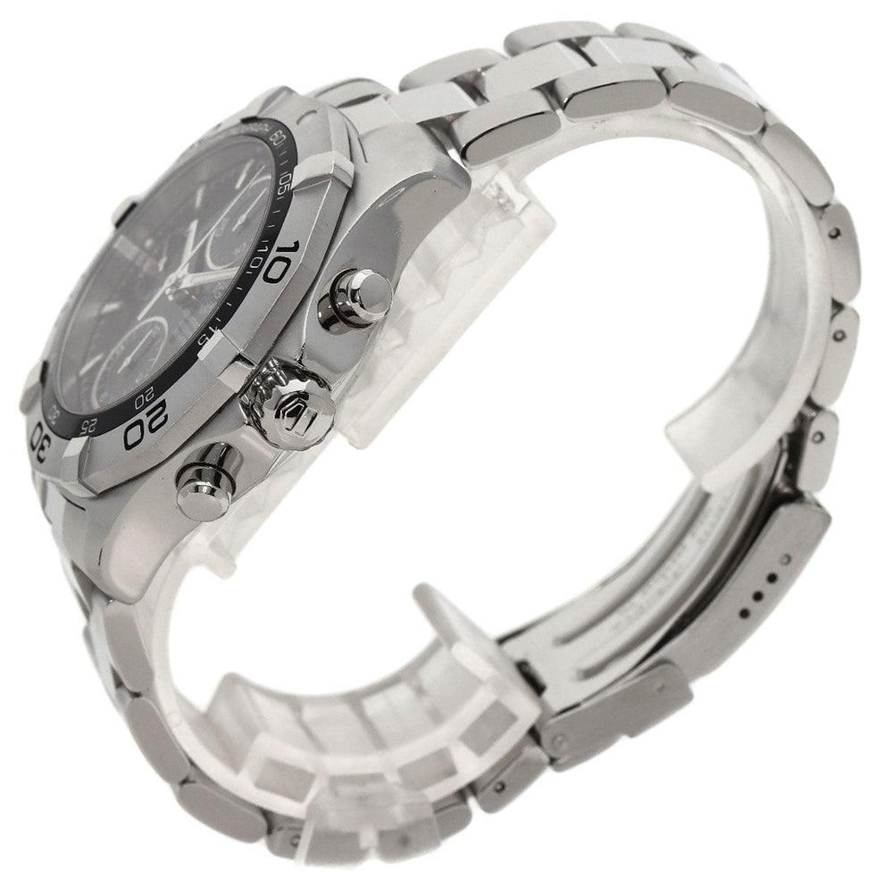 TAG HEUER Watches Mechanical Automatic CAF2110 Stainless Steel Silver Aqua Racer Chronograph black dial