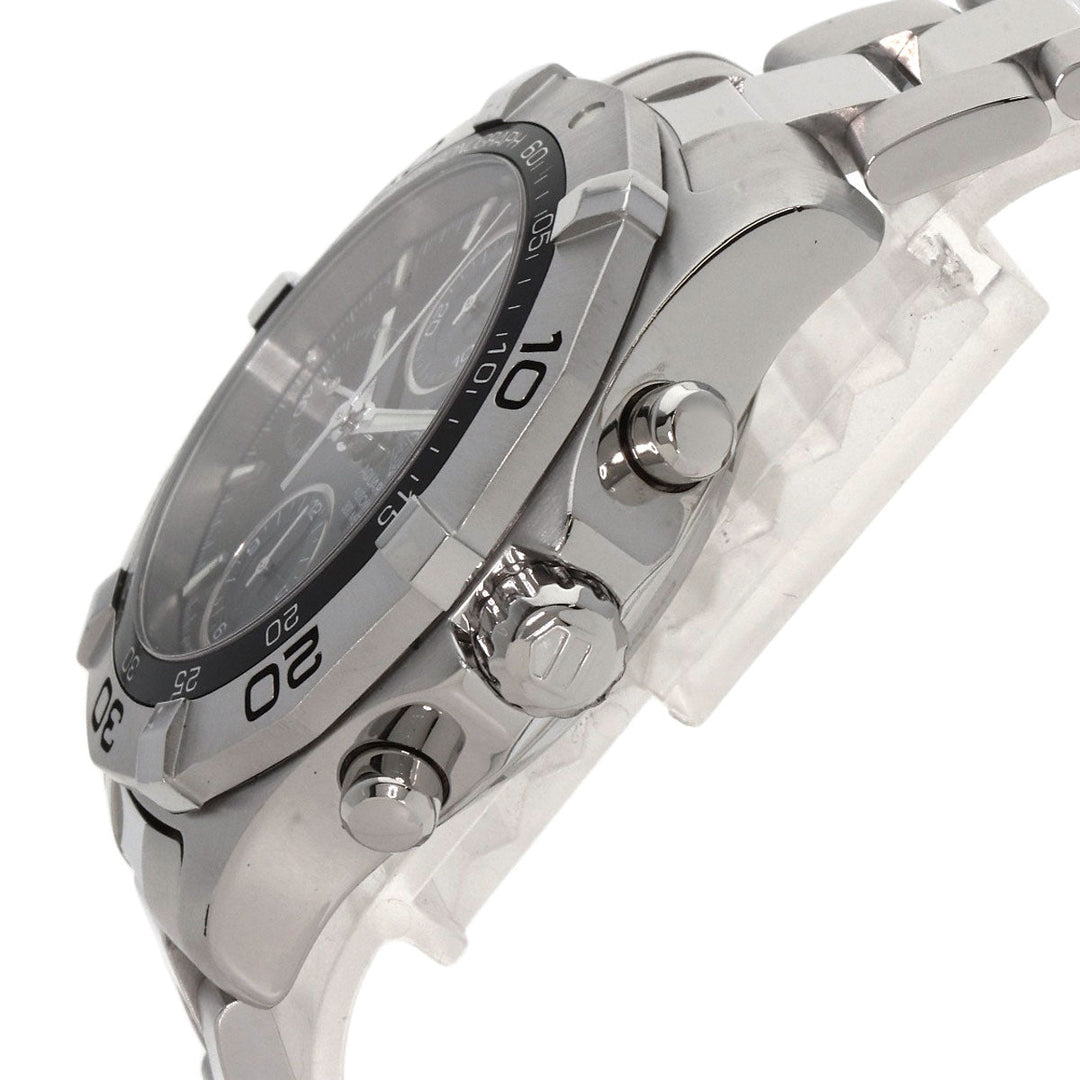 TAG HEUER Watches Mechanical Automatic CAF2110 Stainless Steel Silver Aqua Racer Chronograph black dial