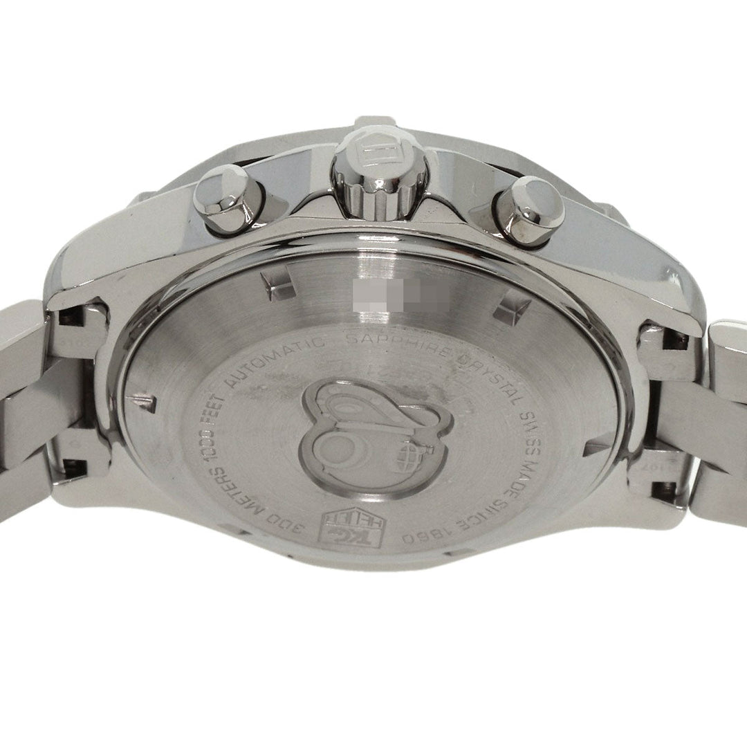 TAG HEUER Watches Mechanical Automatic CAF2110 Stainless Steel Silver Aqua Racer Chronograph black dial