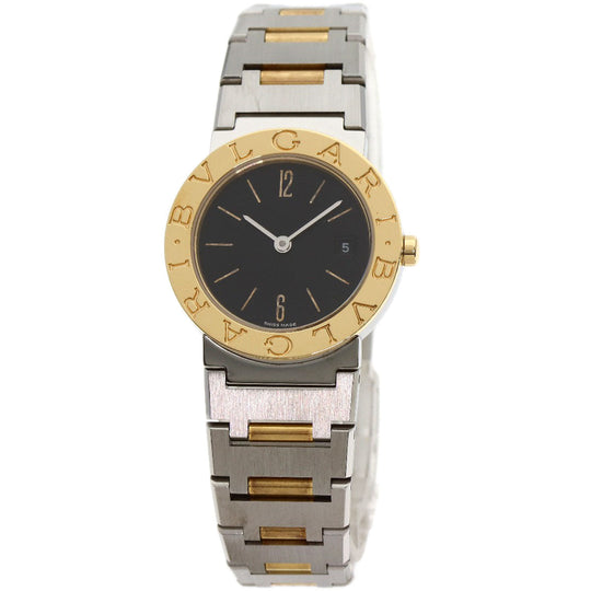 BVLGARI Watches Quartz BB26SGD Stainless Steel , SSxK18YG Silver Bulgari Bulgari black dial Women Used Authentic