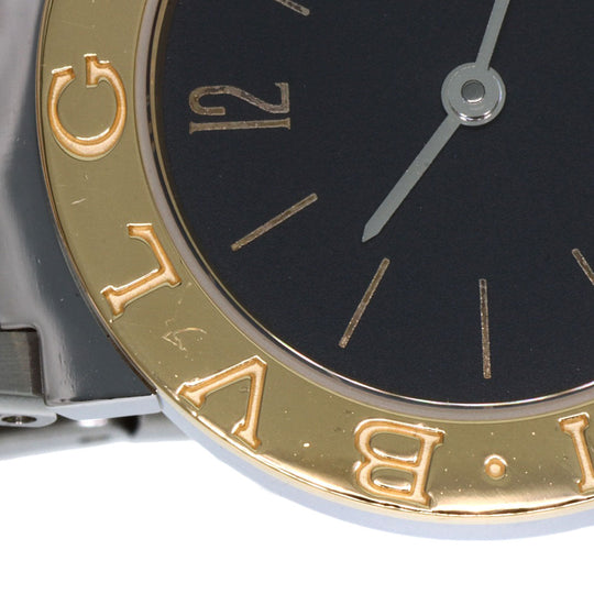 BVLGARI Watches Quartz BB26SGD Stainless Steel , SSxK18YG Silver Bulgari Bulgari black dial Women Used Authentic