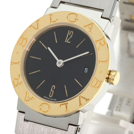 BVLGARI Watches Quartz BB26SGD Stainless Steel , SSxK18YG Silver Bulgari Bulgari black dial Women Used Authentic