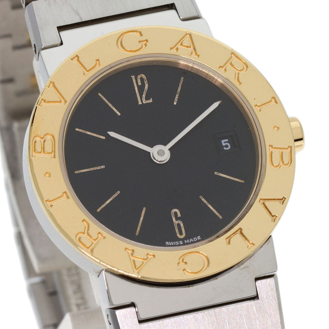 BVLGARI Watches Quartz BB26SGD Stainless Steel , SSxK18YG Silver Bulgari Bulgari black dial Women Used Authentic