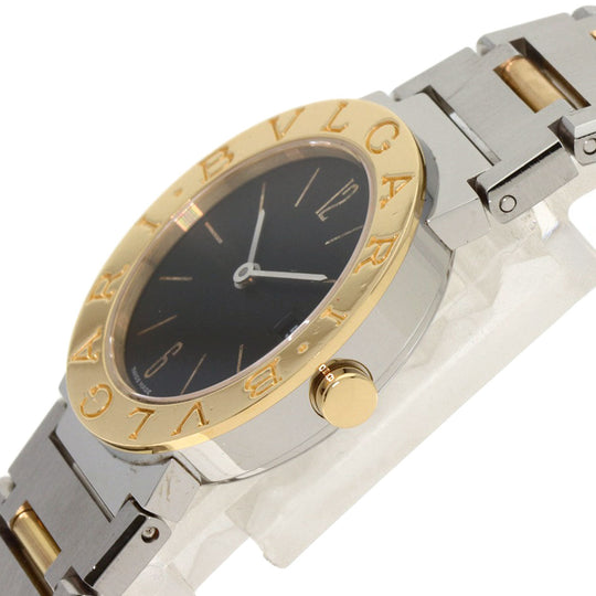 BVLGARI Watches Quartz BB26SGD Stainless Steel , SSxK18YG Silver Bulgari Bulgari black dial Women Used Authentic