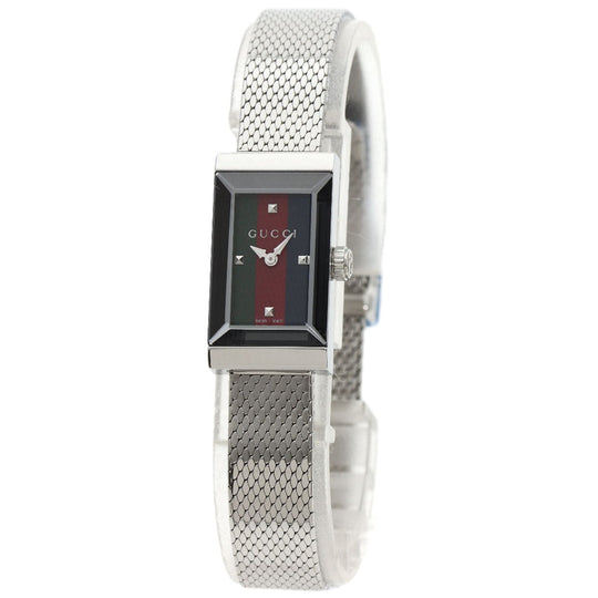 GUCCI Watches Quartz YA147.51 Stainless Steel , Stainless Steel Silver G frame Green x red x blue dial Women Used Authentic