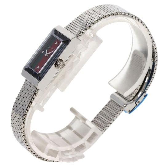 GUCCI Watches Quartz YA147.51 Stainless Steel , Stainless Steel Silver G frame Green x red x blue dial Women Used Authentic