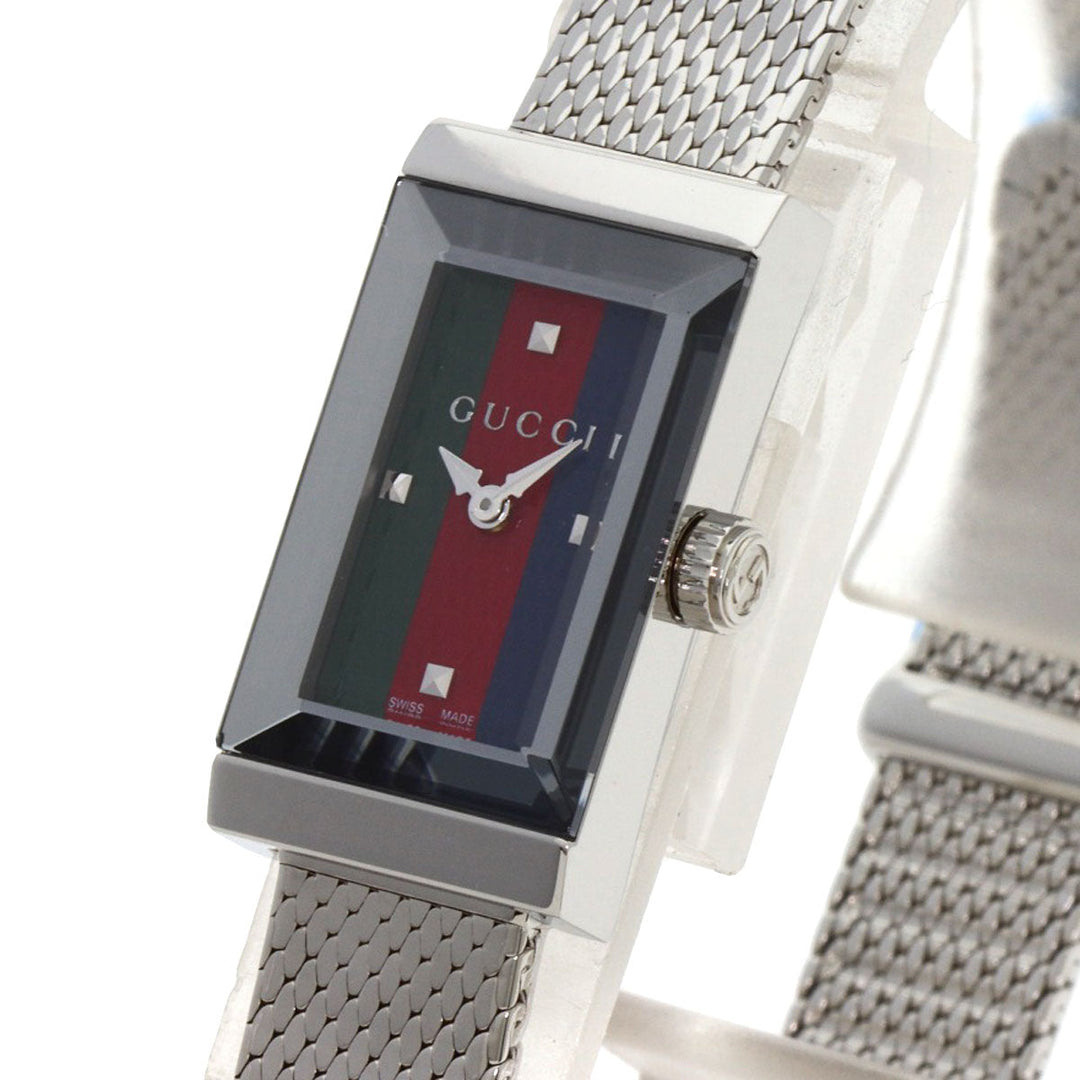 GUCCI Watches Quartz YA147.51 Stainless Steel , Stainless Steel Silver G frame Green x red x blue dial Women Used Authentic
