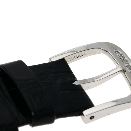 SEIKO Watches Quartz GBAD011 8N70-6120 PT900, leather Silver CREDOR Diamond Silver dial mens Used Authentic