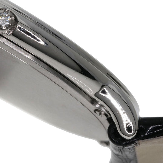 SEIKO Watches Quartz GBAD011 8N70-6120 PT900, leather Silver CREDOR Diamond Silver dial mens Used Authentic