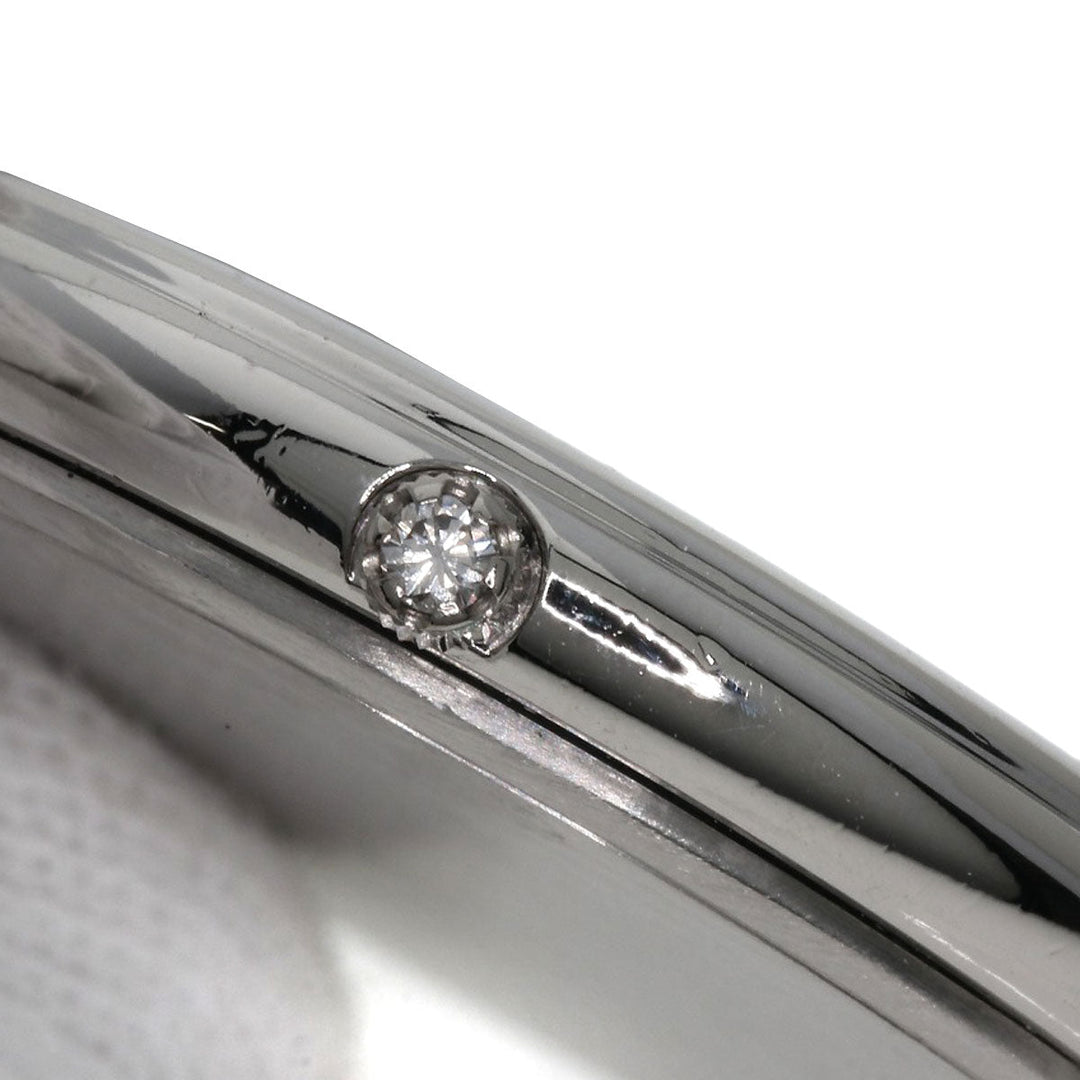 SEIKO Watches Quartz GBAD011 8N70-6120 PT900, leather Silver CREDOR Diamond Silver dial mens Used Authentic